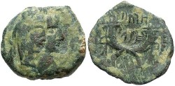 Ancient Coins - Nabataean Kingdom. Malichus II. A.D. 40-71. Æ 16 mm. Near VF, green patina.