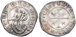World Coins - Italy. Genoa. Republica. Silver Scudo, 1667/6. PCGS graded AU 50