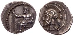 Ancient Coins - Cilicia, Tarsos. Pharnabazos, Persian military commander, 380-374/3 B.C. AR Obol (0.96 g), ca. 380-379 B.C.