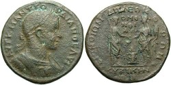 Ancient Coins - Thrace, Perinthus. Gordian III. A.D. 238-244. Æ medallion. Homonoia with Cyzicus in Mysia. Near VF.