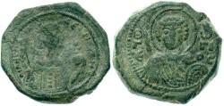 Ancient Coins - Manuel I Comnenus. A.D. 1143-1183. Æ tetarteron. Thessalonica. VF. $65
