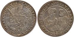 World Coins - German States: Saxony. Taler, 1608-HR. Christian II, Elector, John George I and Augustus, 1601-1611. PCGS AU-50