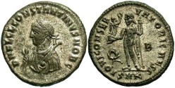 Ancient Coins - Constantine II, as Caesar. 316-337 AD. Silvered AE3. Cyzicus.