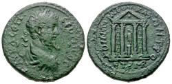 Ancient Coins - Pontus, Neocaesarea. Caracalla. A.D. 198-217. AE 31. Tetrastyle temple of Ma-Zeus and statue of Zeus
