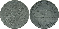 World Coins - Poland, Wroclaw. 1921. AL Token. VF.