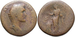 Ancient Coins - Antoninus Pius. As Caesar, A.D. 138. Æ sestertius. Rome, under Hadrian, A.D. 138. Fine, brown patina.