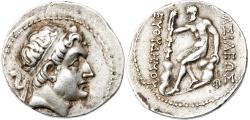 Ancient Coins - Baktrian Kingdom. Euthydemos I. Silver Tetradrachm (16.76 g), ca. 230-200 BC Mint A (near Aï Khanoum), ca. 220/15-210/08 BC