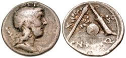Ancient Coins - Cn. Cornelius P.f. Lentulus Marcellinus. 76-75 B.C. AR denarius. Uncertain Spanish mint.