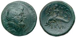 Ancient Coins - Calabria. Brundisium. AE Semis (9.37 g), after 200 BC.  Good Very Fine.