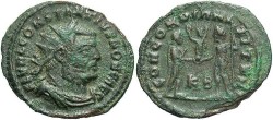 Ancient Coins - Constantius I Chlorus. As Caesar, A.D. 295-305. Æ radiate fraction. Cyzicus, A.D. 295-299. Fine.