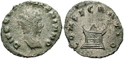Ancient Coins - Divus Valerian II. Died, A.D. 258. Æ double denarius. Fine/VF.