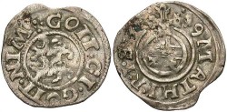 World Coins - Germany, Brunswick-Wolfenbuttel. Friedrich Ulrich. 1613-1634. 1/24 Thaler. 1619. VF. 1-year type with two lions.