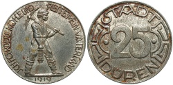 World Coins - Germany, Duren. 1919. 25 pfennig. EF.