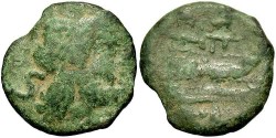 Ancient Coins - Anonymous. 2nd century B.C. Æ semis. Fine.