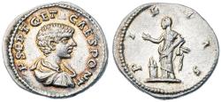 Ancient Coins - Geta. Silver Denarius (3.41 g), as Caesar, AD 198-209 Laodicea ad Mare, AD 200-202.