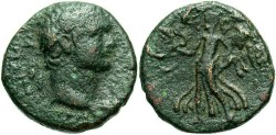 Ancient Coins - Samaria, Caesarea, Domitian. Judea. A.D. 81-96. Æ 18 mm. Near VF.