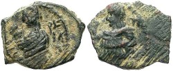 Ancient Coins - Nabataean Kingdom. Aretas IV. 9 B.C.-A.D. 40. Æ 15 mm. VF, brown and green patina.