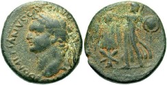 Ancient Coins - Judaea. Domitian. A.D. 81-96. Æ 22 mm. 'Judaea Capta' issue. Caesarea? VF.