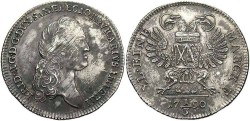 World Coins - Germany, Saxony. Friedrich August. 1790. 1/3 Thaler. EF. Great mint luster.