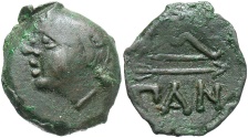 Ancient Coins - Cimmerian Bosporos, Pantikapaion. Ca. 304/3-250 B.C. Æ. VF, dark green-brown patina.