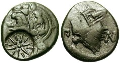 Ancient Coins - Thrace, Pantikapaion. Ca. 275-265 B.C. Æ 19 mm. VF.