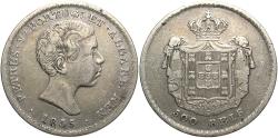 World Coins - Portugal. Pedro V. 1855. 500 reis. VF.