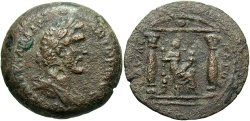 Ancient Coins - Egypt, Alexandria. Antoninus Pius. A.D. 138-161. Æ drachm. Regnal year 12 (A.D. 148/9). VF, rough brown patina.