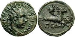 Ancient Coins - Mysia, Parium. Valerian I. A.D. 253-260. Æ 21 mm. VF.
