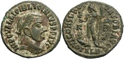 Ancient Coins - Licinius I. 308-324 AD. Silvered Reduced Follis. Alexandria.