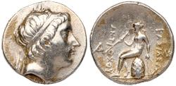 Ancient Coins - Seleukid Kingdom. Antiochos III, "The Great", 222-187 BC. Silver Drachm (4.29 g).