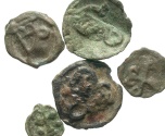 Ancient Coins - [Byzantine]. Lot of five different Æ from the mint at Cherson.