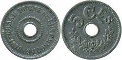World Coins - Luxembourg. 1915. 5 centimes. EF.