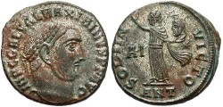 Ancient Coins - Maximinus II. A.D. 309-313. Æ follis. Antioch, A.D. 312. Good VF, silvered.