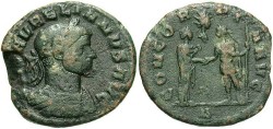 Ancient Coins - Aurelian. A.D. 270-275. Æ as. Near VF.