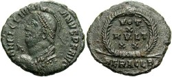 Ancient Coins - Julian II. A.D. 360-363. AE 3. VF. Heraclea