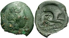 Ancient Coins - Thracian Kingdom. Lysimachos. 323-281 B.C. Æ 21 mm. Fine.
