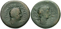 Ancient Coins - Lydia, Sardes. Nero. A.D. 54-68. Æ 17 mm. Mindios magistrate, ca. A.D. 60. Fine.