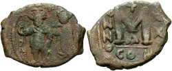 Ancient Coins - Heraclius. A.D. 610-641. Æ follis. Constantinople, year 21 (A.D. 630/1). Fine.