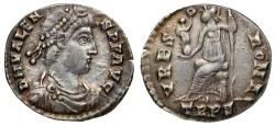 Ancient Coins - Valens, (AD 364-378). Silver Siliqua (1.4 g). Treveri (Trier). AD 367-375. Eastern Empire.