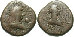 Ancient Coins - Bosporan Kingdom. Thothorses. A.D. 285-309. Æ 18 mm. Year 592 (A.D. 295/6). Near VF, brown patina.