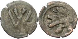 World Coins - Poland, Wroclaw. Wladyslaw II Jagiello. 1471-1516. BI Halerznd. Nearly VF. The only coinage of this ruler.
