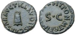 Ancient Coins - Claudius. Æ Quadrans (2.84 g), AD 41-54 Rome, AD 41. Ch EF