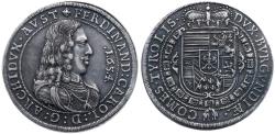 World Coins - Austria. Archduke Ferdinand Karl (1646-1662). Silver Taler, 1654. Graded ANACS EF 45