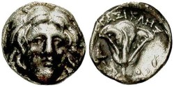 Ancient Coins - Carian Islands, Rhodes. Ca. 304-167 B.C. AR hemidrachm. Toned VF.