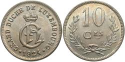 World Coins - Luxembourg. 1924. 10 Centimes. Unc.