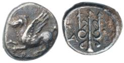 Ancient Coins - Corinthia, Corinth. Silver Obol (0.43 g), ca. 345-307 BC Q,