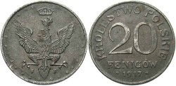World Coins - Poland. 1917. 5 Fenigow. Good VF.