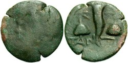 Ancient Coins - Thrace, Pantikapaion. Ca. 135-125 B.C. Æ 22 mm. Fair/Fine.