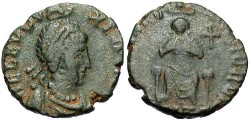 Ancient Coins - Eudoxia, wife of Arcadius. Æ 3. Antioch. Near VF.