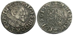 World Coins - Poland. Sigismund III. 1615. 3 Kreuzer. Toned VF.